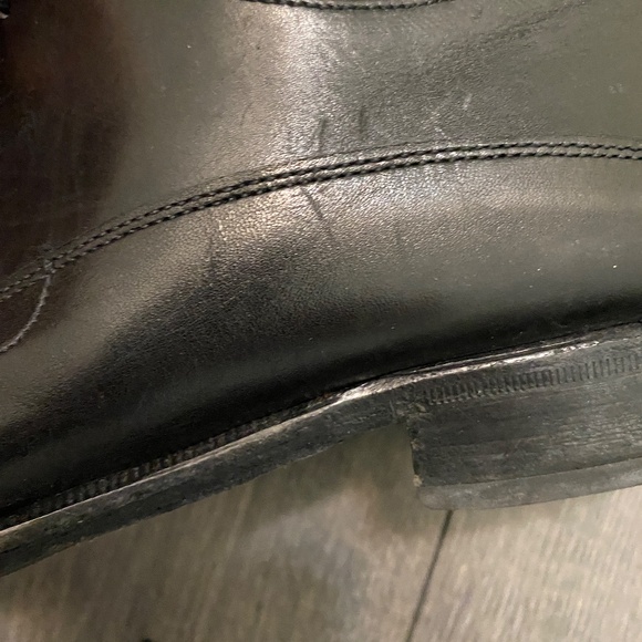 Canali Black Leather Men's Oxfords - Picture 15 of 16